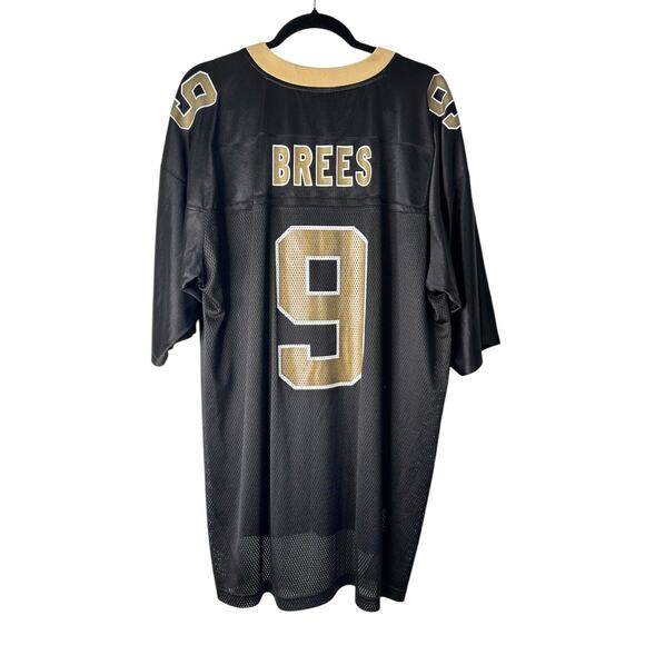 Reebok NFL New Orleans Saints Drew Brees #9 Football Jersey Men’s Size XL Black - Picture 6 of 13